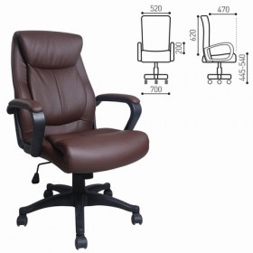 Кресло офисное BRABIX Enter EX-511 (коричневый) в Горьковском - gorkovskoe.katalogmebeli.com | фото