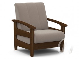 Кресло для отдыха Омега (орех лак/CATANIA COCOA) в Горьковском - gorkovskoe.katalogmebeli.com | фото